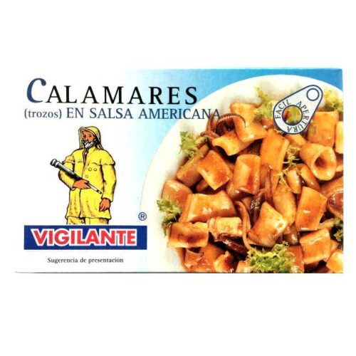 Kalmarer (blekksprut) i tomatbasert salsa - eller «Calamares en salsa americana»