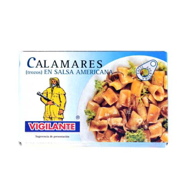 Kalmarer (blekksprut) i tomatbasert salsa - eller «Calamares en salsa americana»