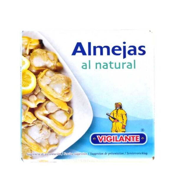 1 boks med muslinger (vongole), eller "almejas" på spansk