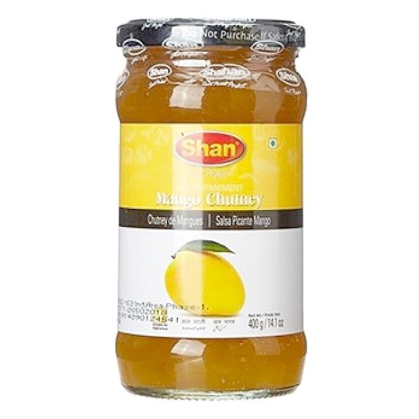 Mango chutney fra den pakistanske produsenten Shan, 400 g