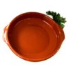 Terrakottaskål (ildfast fat, cazuela), 32 cm i diameter, laget i Spania