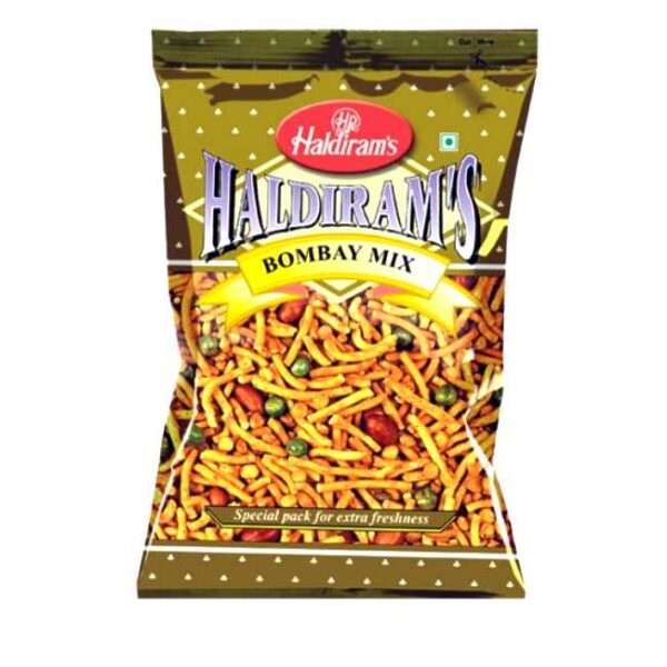 Bombay Mixture fra indiske Haldiram's, krydrede snacks, 200 g