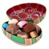 Fabergé-egg i metall med 125 g fyll (sjokolade, fudge, mm)