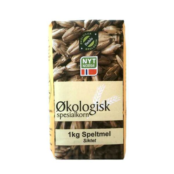 1 kg økologisk, norsk speltmel (fint/siktet) fra Sigdal Mølle