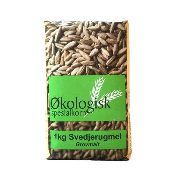 1 kg økologisk, norsk svedjerugmel fra Sigdal Mølle