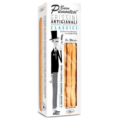 180 g håndlagde, naturelle brødpinner, produsert i Italia