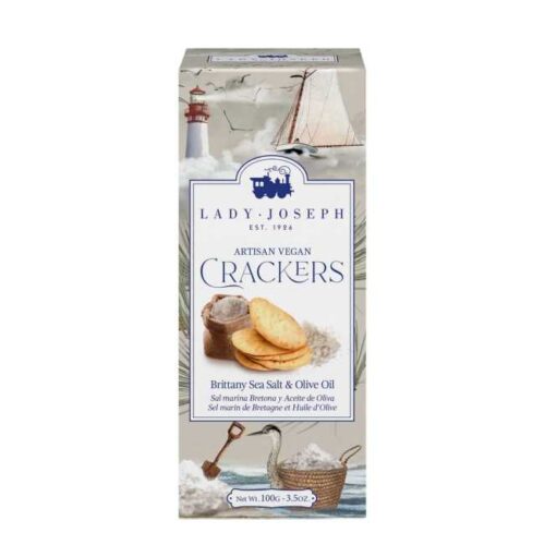 100 g crackers (salte, sprø kjeks) med havsalt fra Bretagne og olivenolje