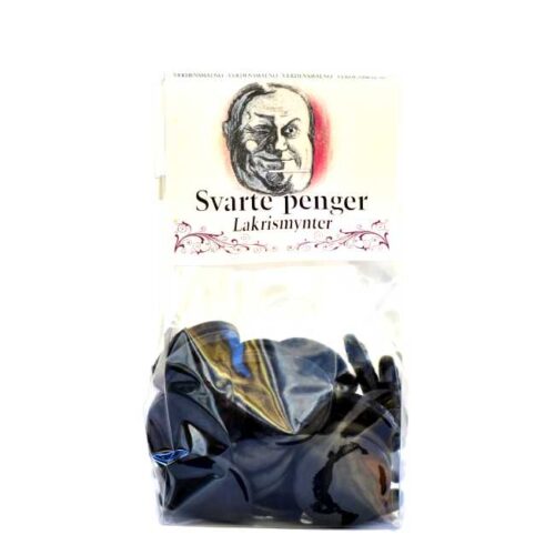 120 g lakrismynter, "Svarte penger"