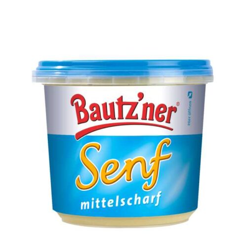 200 ml Bautz'ner Senf, mittelscharf: Tysk medium sterk sennep