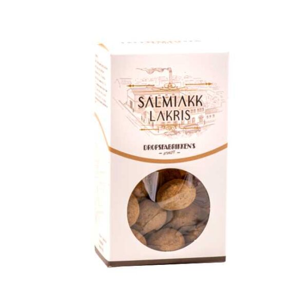 100 g "salmiakklakris" (med sjokolade) fra norske Dropsfabrikken