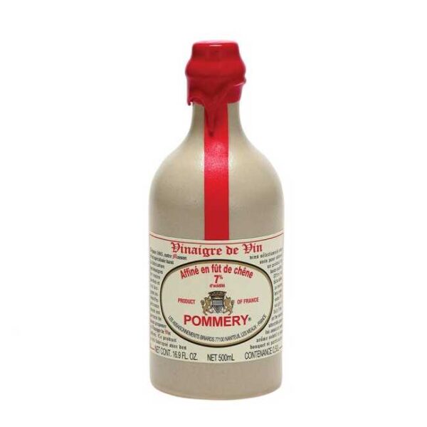 500 ml fransk rødvinseddik i en forseglet steingodsflaske