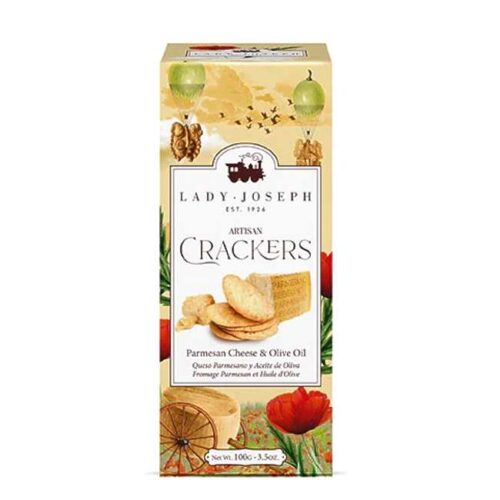 100 g crackers (salte, sprø kjeks) med parmesan og olivenolje