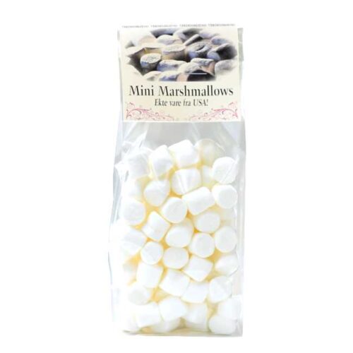 50 g små marshmallows, laget i USA