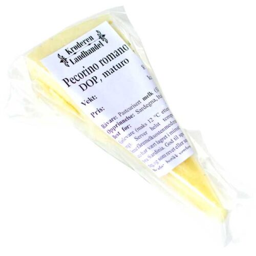 200 g (± 10 g) pecorino romano, maturo (vellagret fåreost)