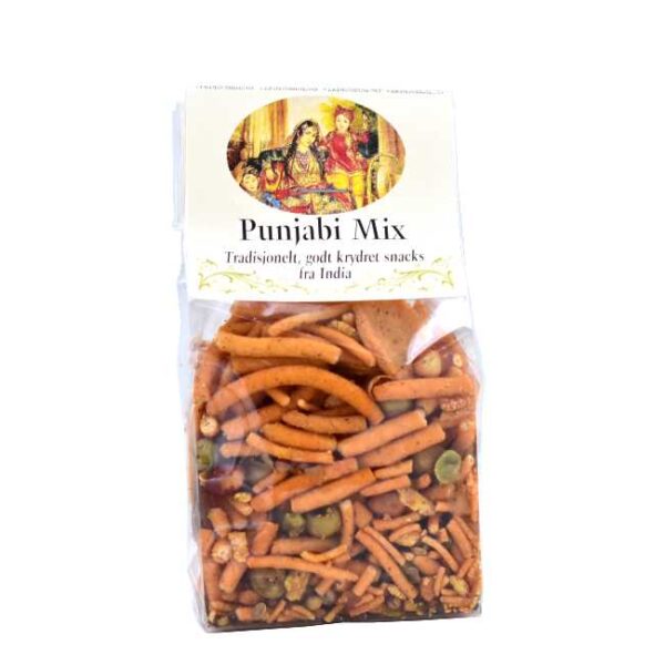 75 g Punjabi Mix: Assorterte, indiske kryddersnacks (småsterkt)