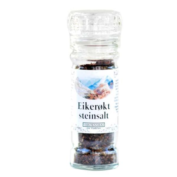 100 g røyksalt (salt, eikerøyk) i krydderkvern