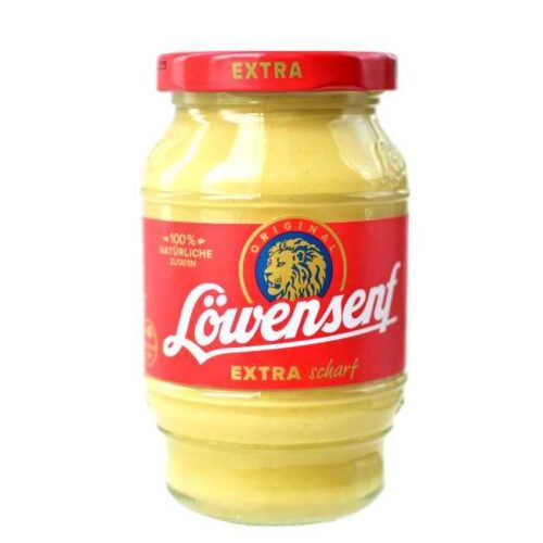Löwensenf extra scharf: 250 ml ekstra sterk tysk sennep