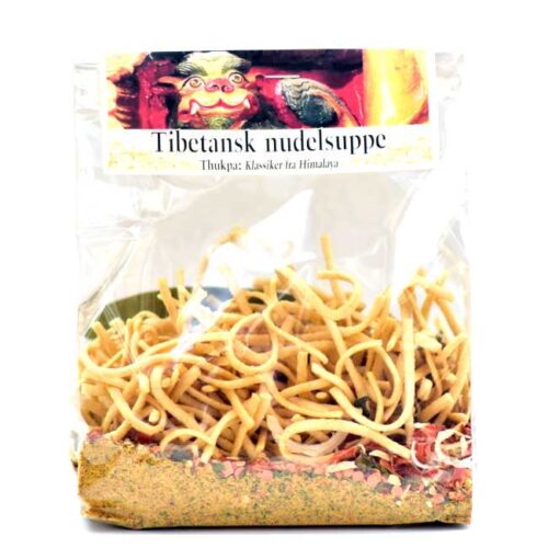 Thukpa (tibetansk nudelsuppe): 250 g tørket middagsblanding