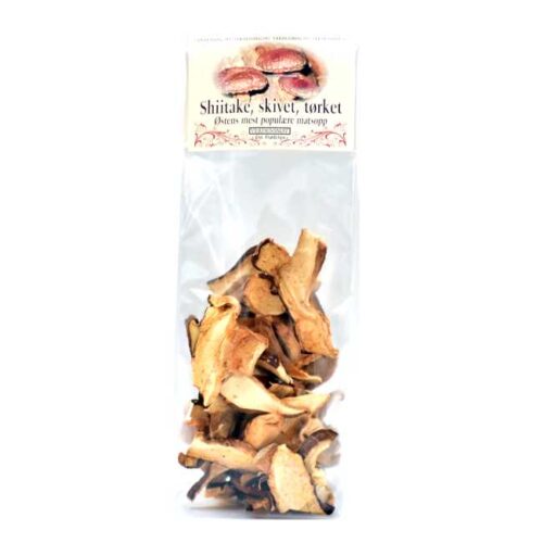 20 g skivet, tørket shiitakesopp
