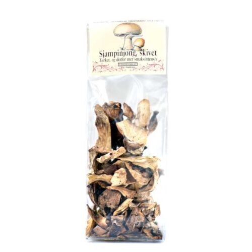 20 g skivet og tørket sjampinjong