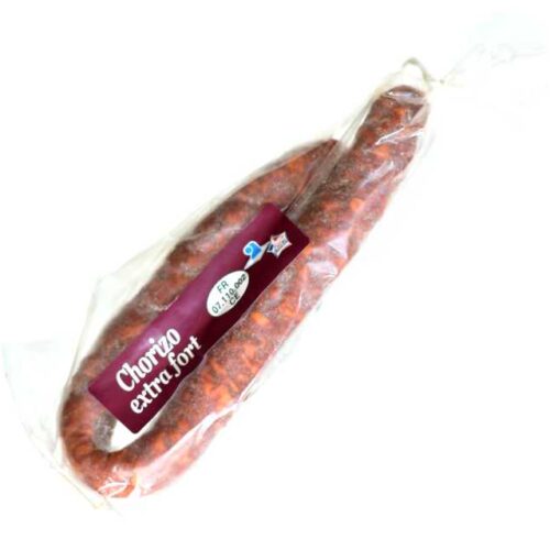 220 g ekstra sterk, speket chorizopølse (med 2,36% chili)