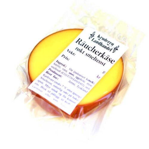 200 g røkt ost (Räucherkäse)