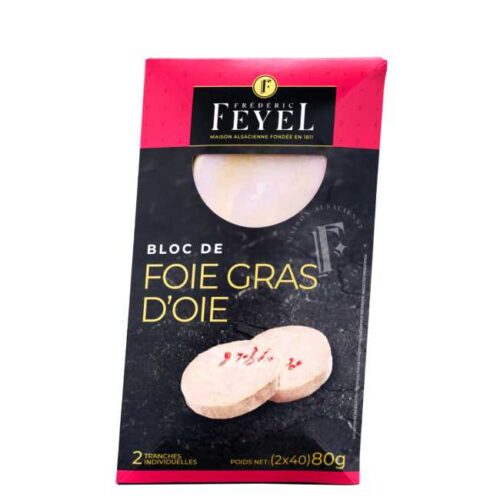 2x40 g skiver av ekte fransk gåselever (foie gras d'oie)