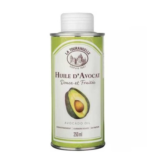 250 ml avokadoolje i metallflaske, produsert i Frankrike