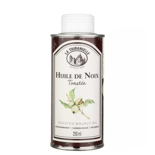 250 ml valnøttolje i metallflaske (av ristede valnøtter), produsert i Frankrike