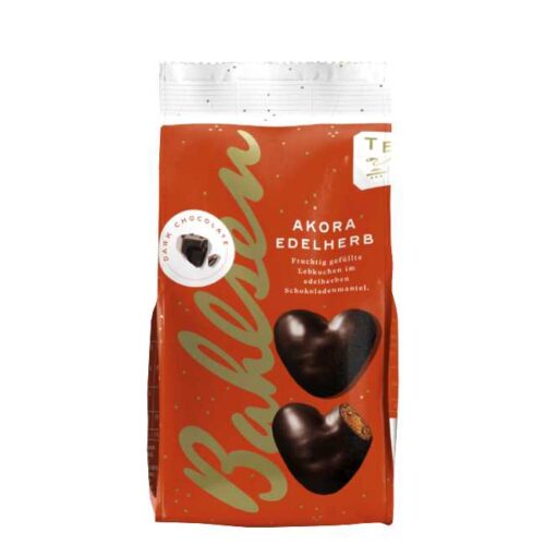 150 g Lebkuchen med fruktfyll, trukket med mørk sjokolade