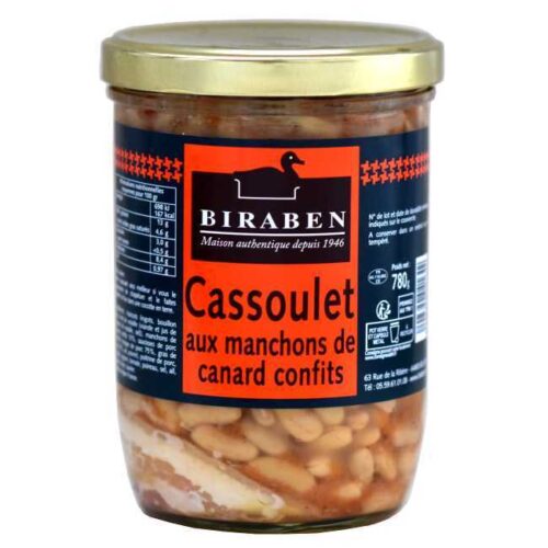 780 g ferdig cassoulet med andekjøtt, laget i Sør-Frankrike