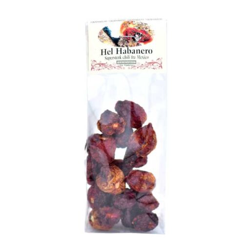 18 g hel, tørket habanerochili, dyrket i Mexico