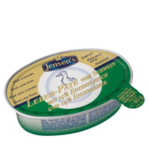 80 g fin paté av svine- og andkjøtt og -lever