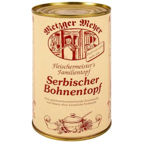 1200 g «serbisk» bønnegryte med svinekjøtt fra østtyske Metzger Meyer