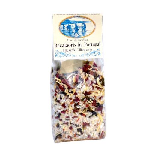 250 g tørket middagsblanding type bacalaoris, nok for en middag til to