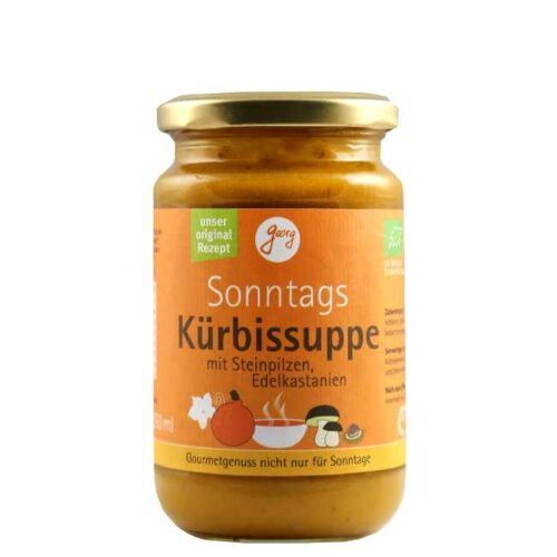 350 ml økologisk gresskarsuppe med steinsopp og kanstanjer