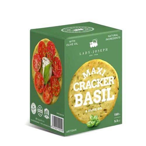 150 g maxi crackers (salte, sprø kjeks) med basilikum og olivenolje