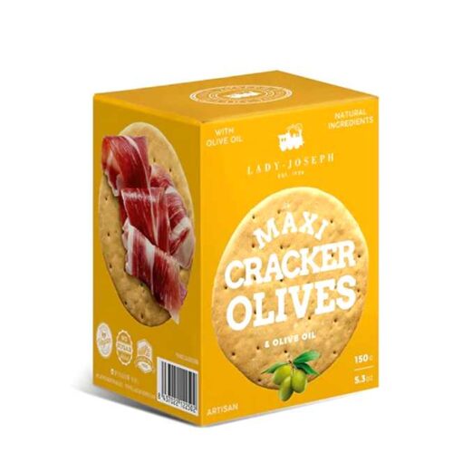 150 g maxi crackers (salte, sprø kjeks) med oliven og olivenolje