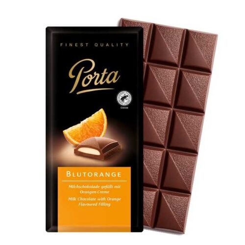 100 g sjokolade fylt med blodappelsinkrem